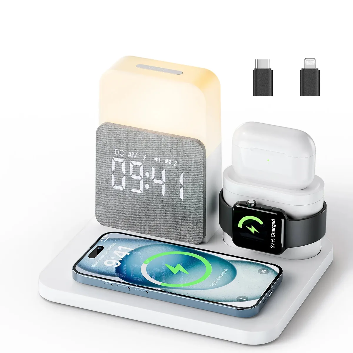 Réveil chargeur induction Apple Samsung