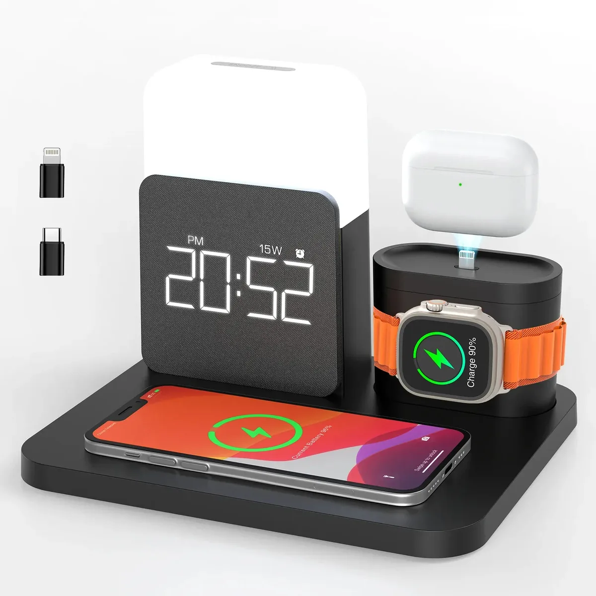 Réveil chargeur induction Apple Samsung