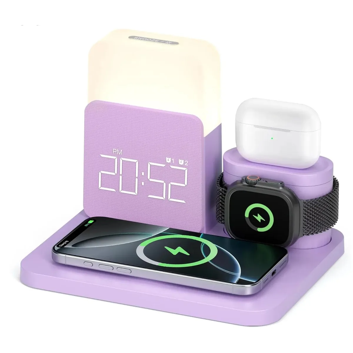 Réveil chargeur induction Apple Samsung