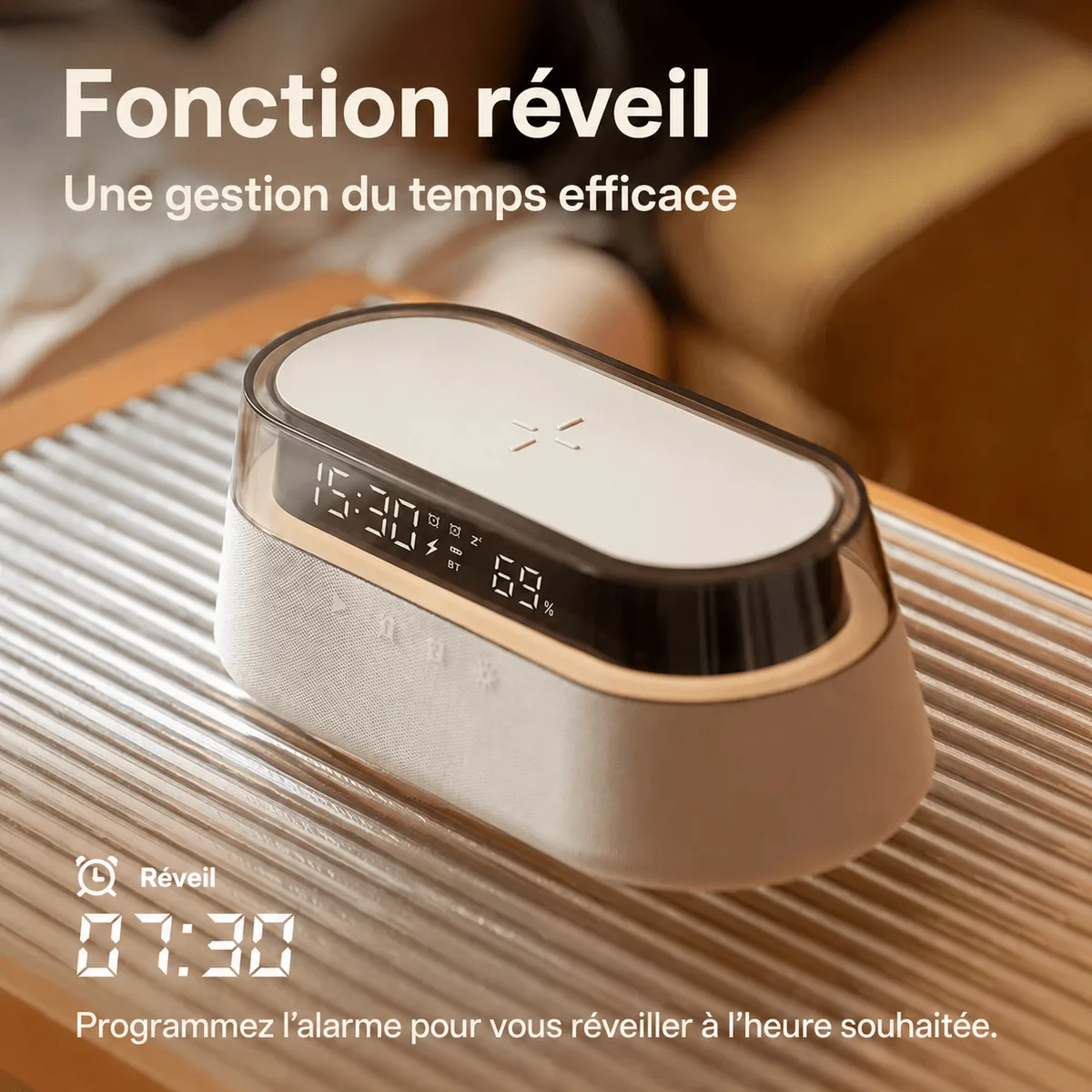 Radio réveil chargeur téléphone