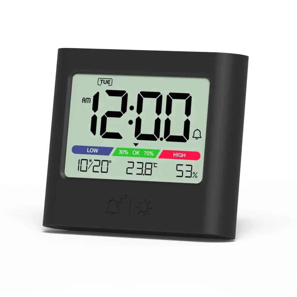 Réveil digital à pile avec thermomètre