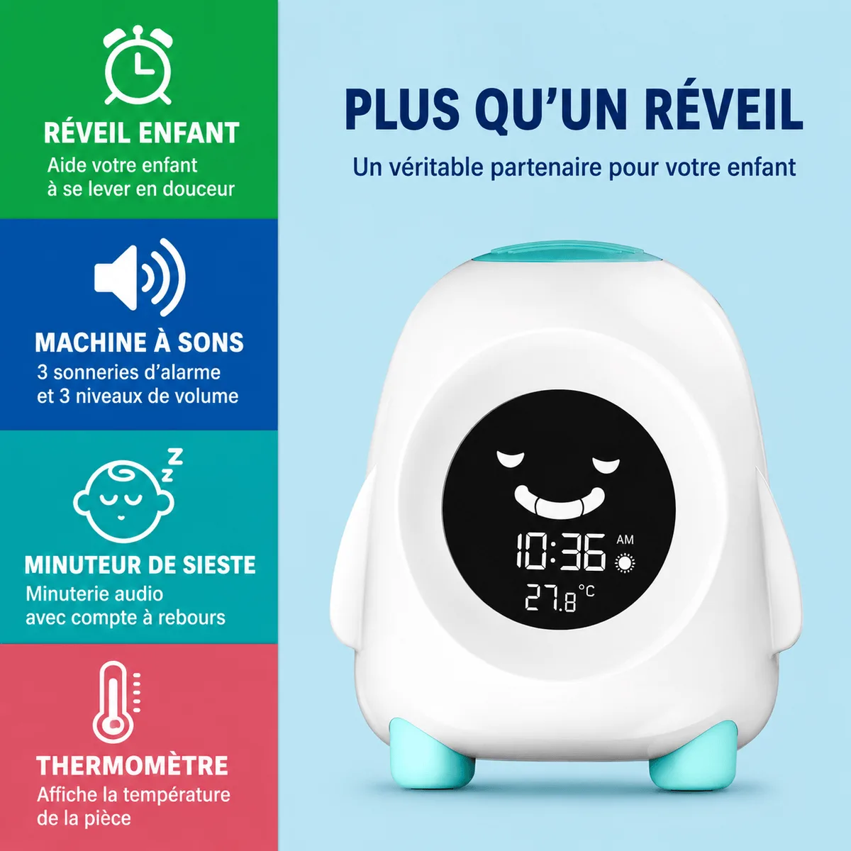 Réveil apprentissage jour nuit
