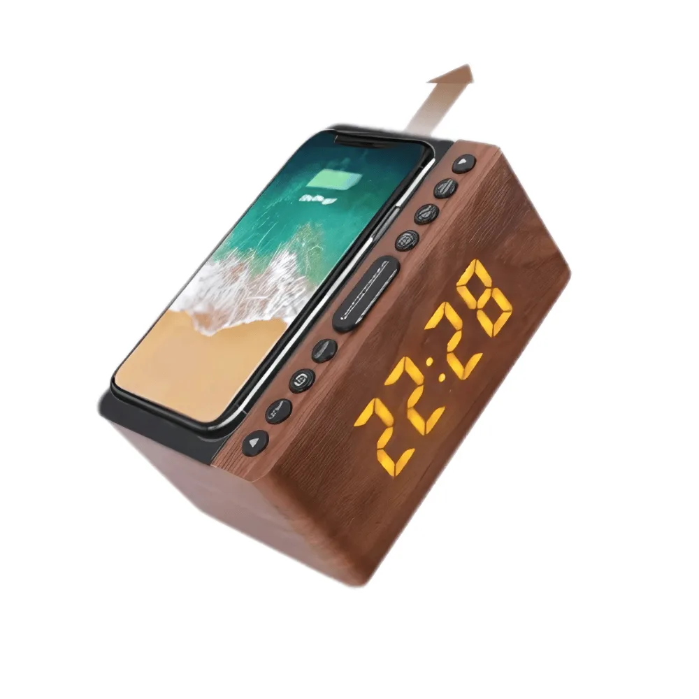 Radio réveil bois induction