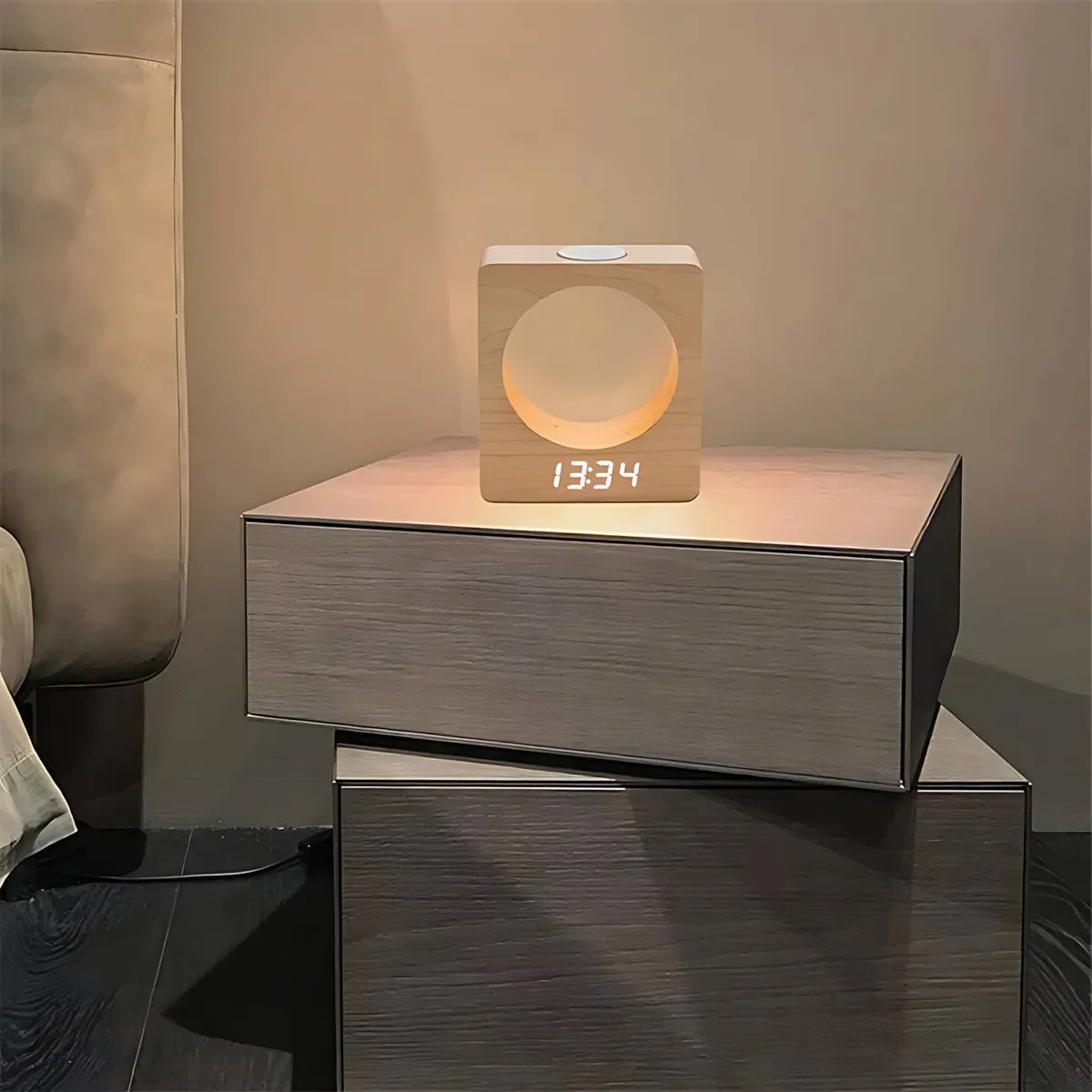 Réveil bois design