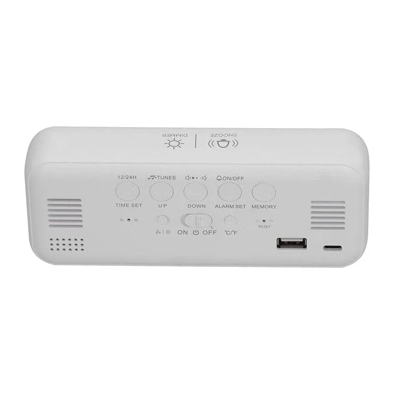 Réveil digital blanc