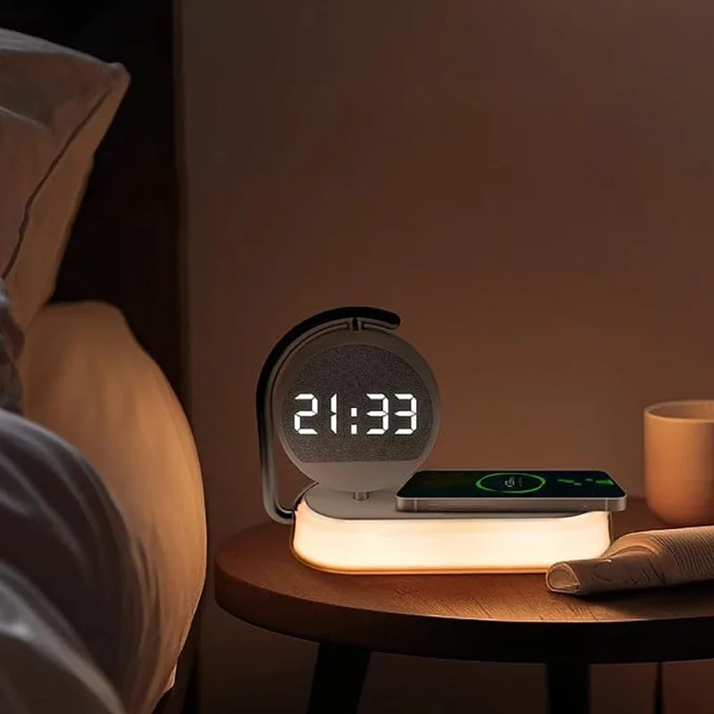 Réveil simulateur d'aube avec chargeur induction
