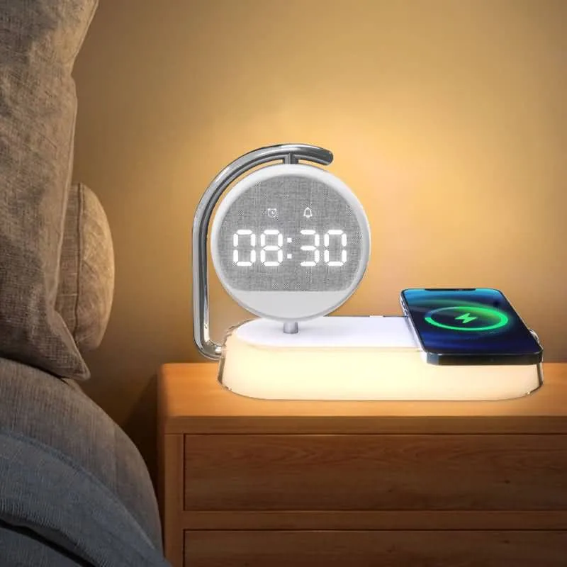 Réveil simulateur d'aube avec chargeur induction