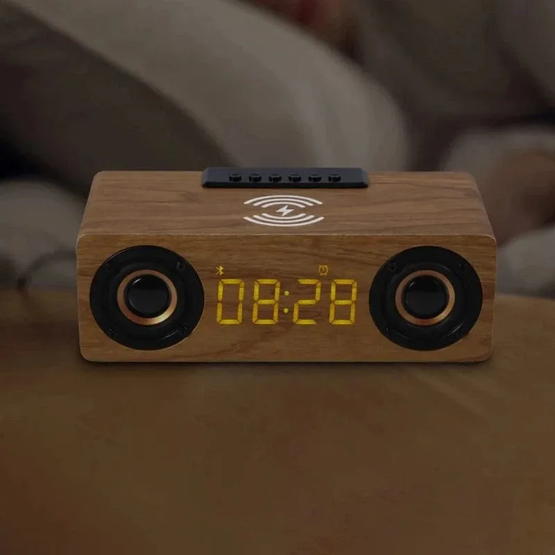 Réveil connecté bois