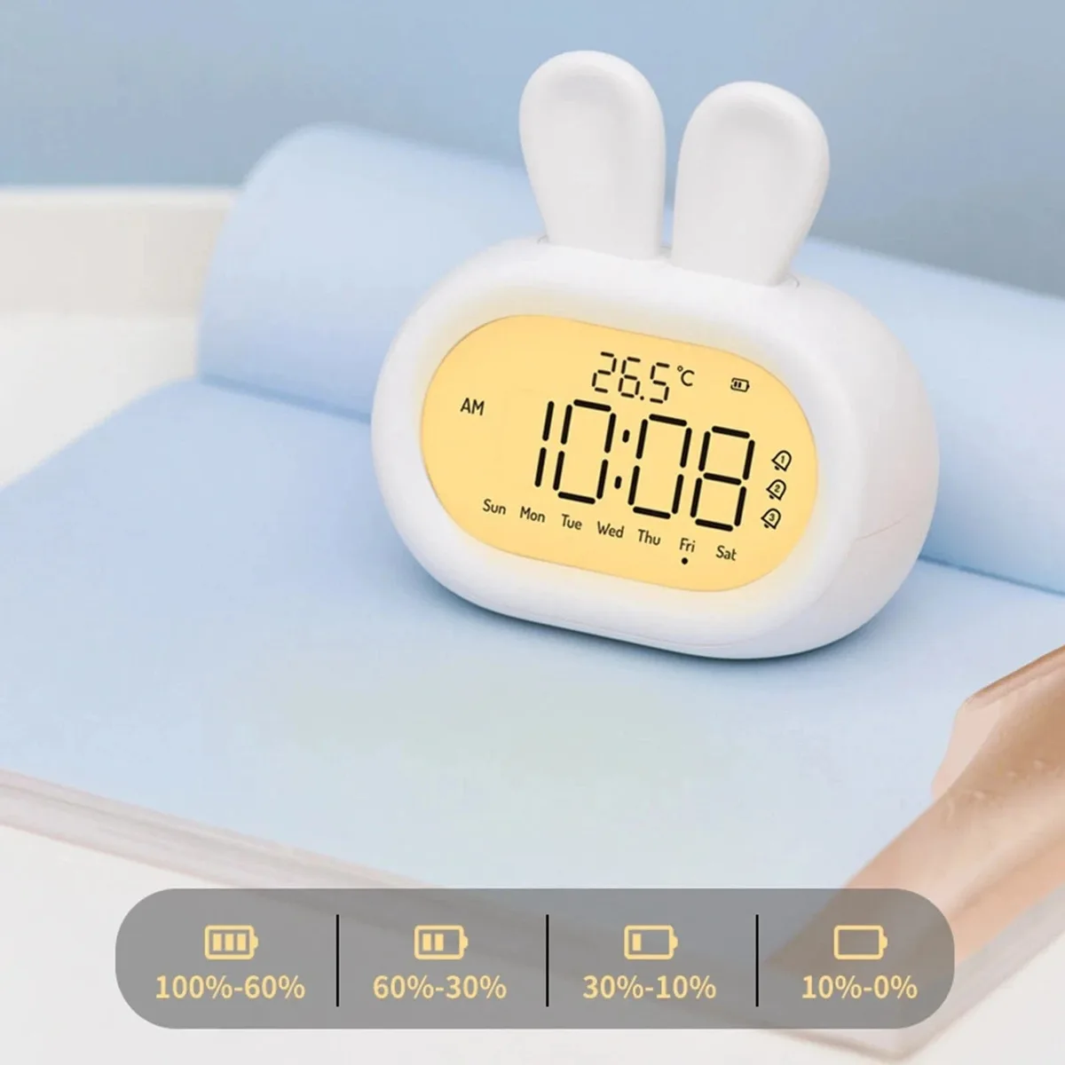 Réveil lapin veilleuse