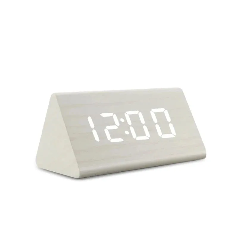 Réveil bois blanc