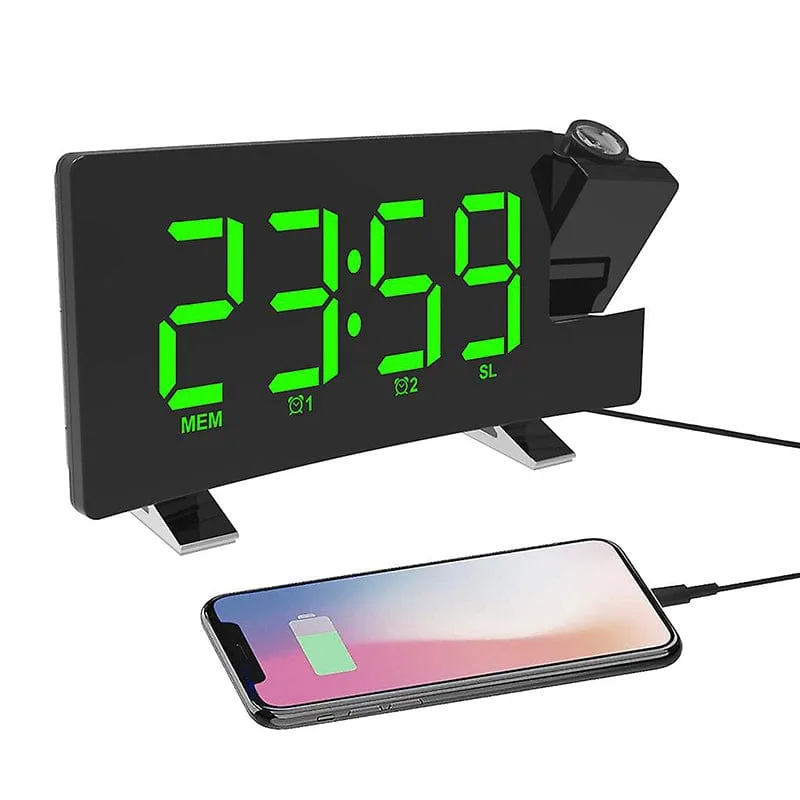 Radio réveil projecteur USB
