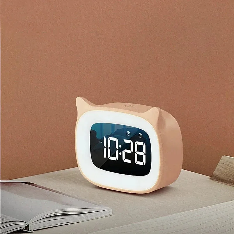 Réveil jour nuit rose