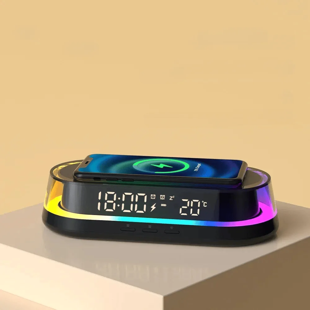 Réveil chargeur induction lumineux