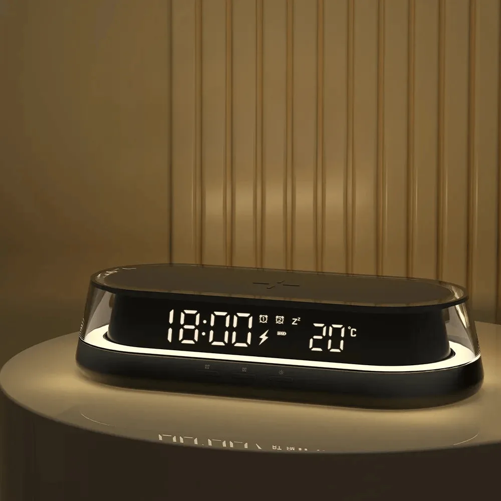 Réveil chargeur induction lumineux