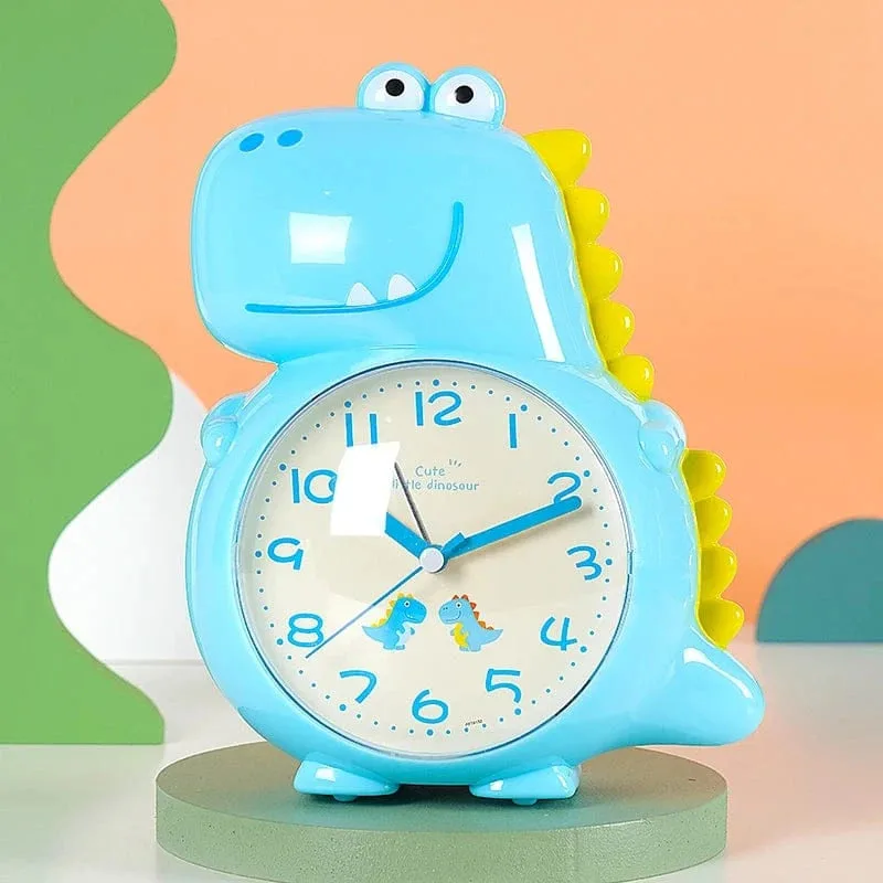 Réveil dinosaure analogique bleu