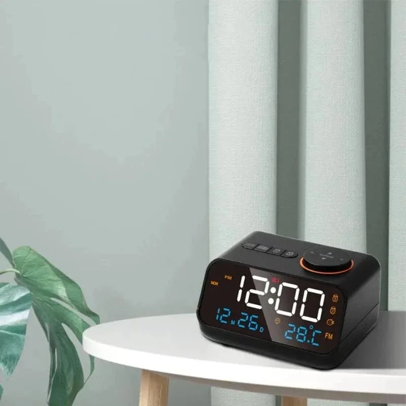 Réveil numérique batterie avec radio