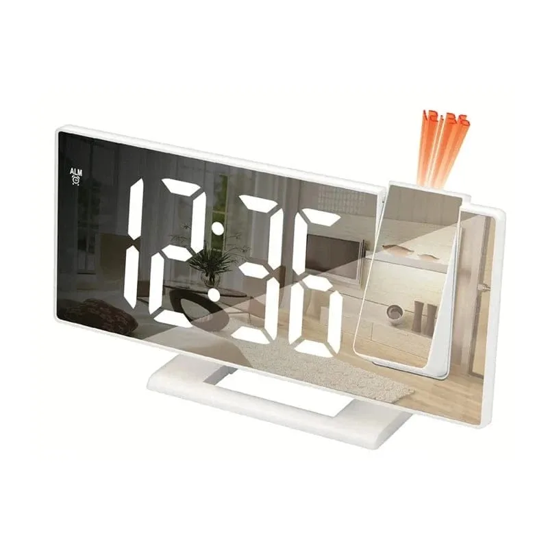 Réveil projecteur blanc