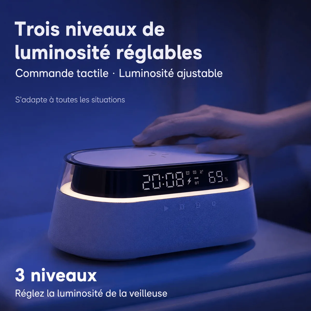Radio réveil chargeur téléphone
