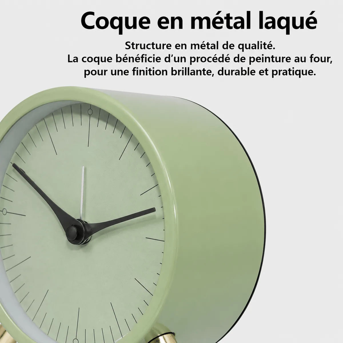 Réveil analogique en métal