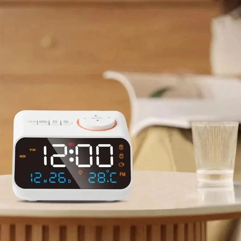 Réveil numérique batterie avec radio