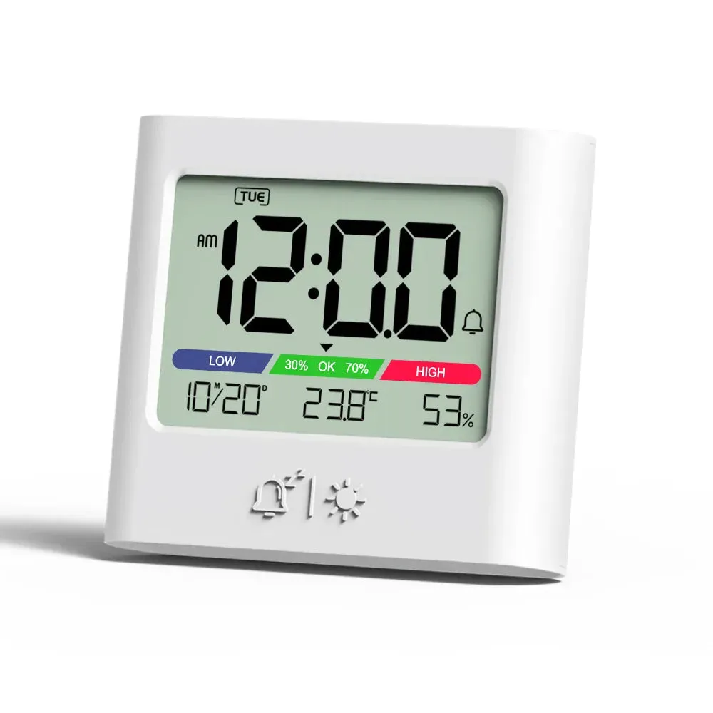 Réveil digital à pile avec thermomètre