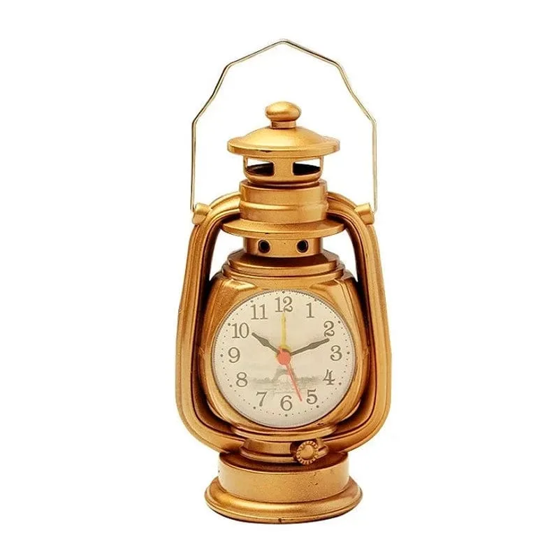 Réveil vintage en métal lampe à huile