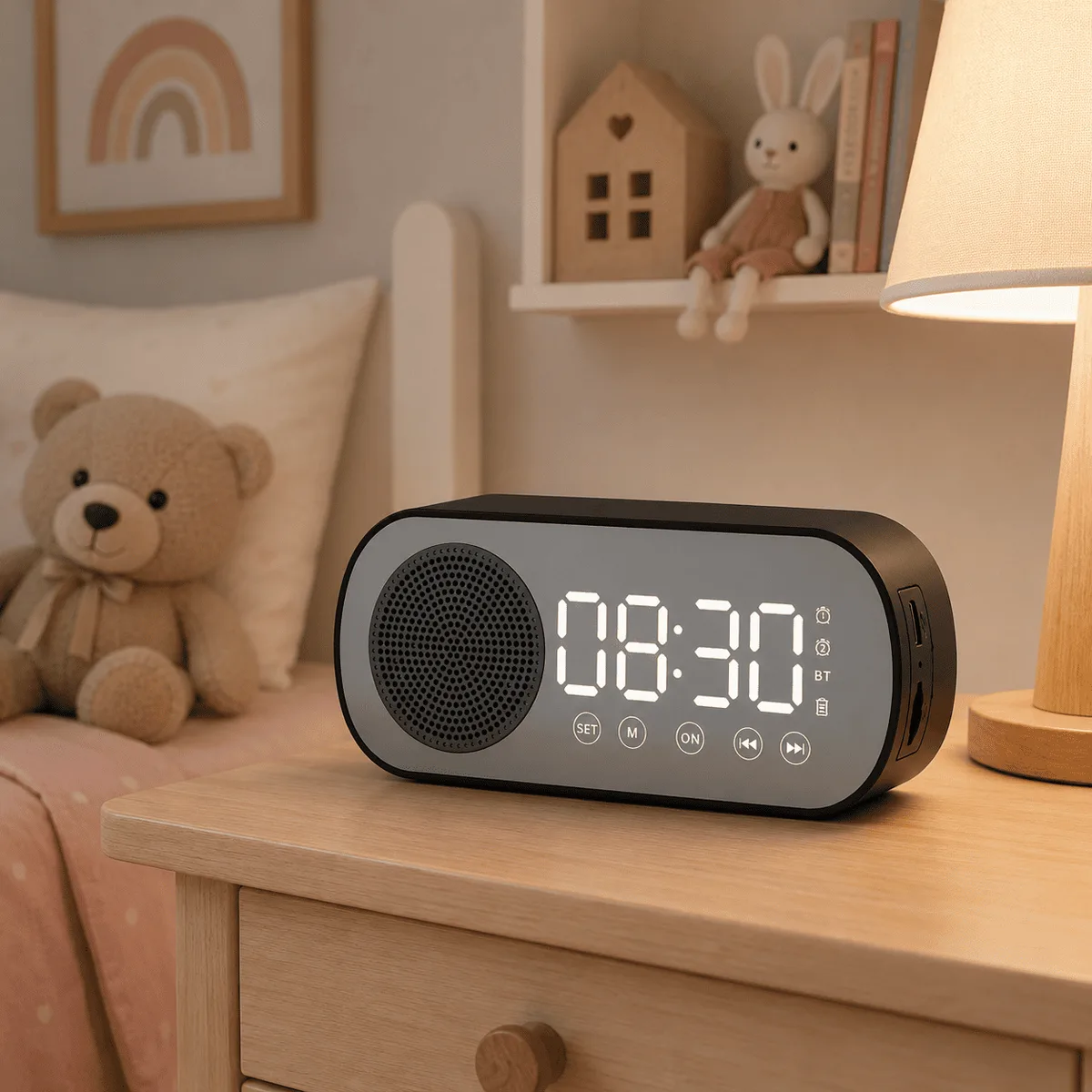 Enceinte Réveil Bluetooth pour Enfant