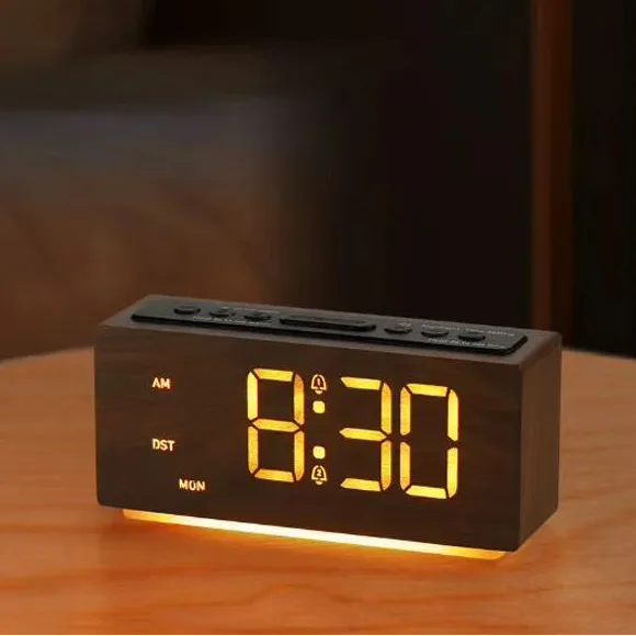 Réveil Bois Lumineux