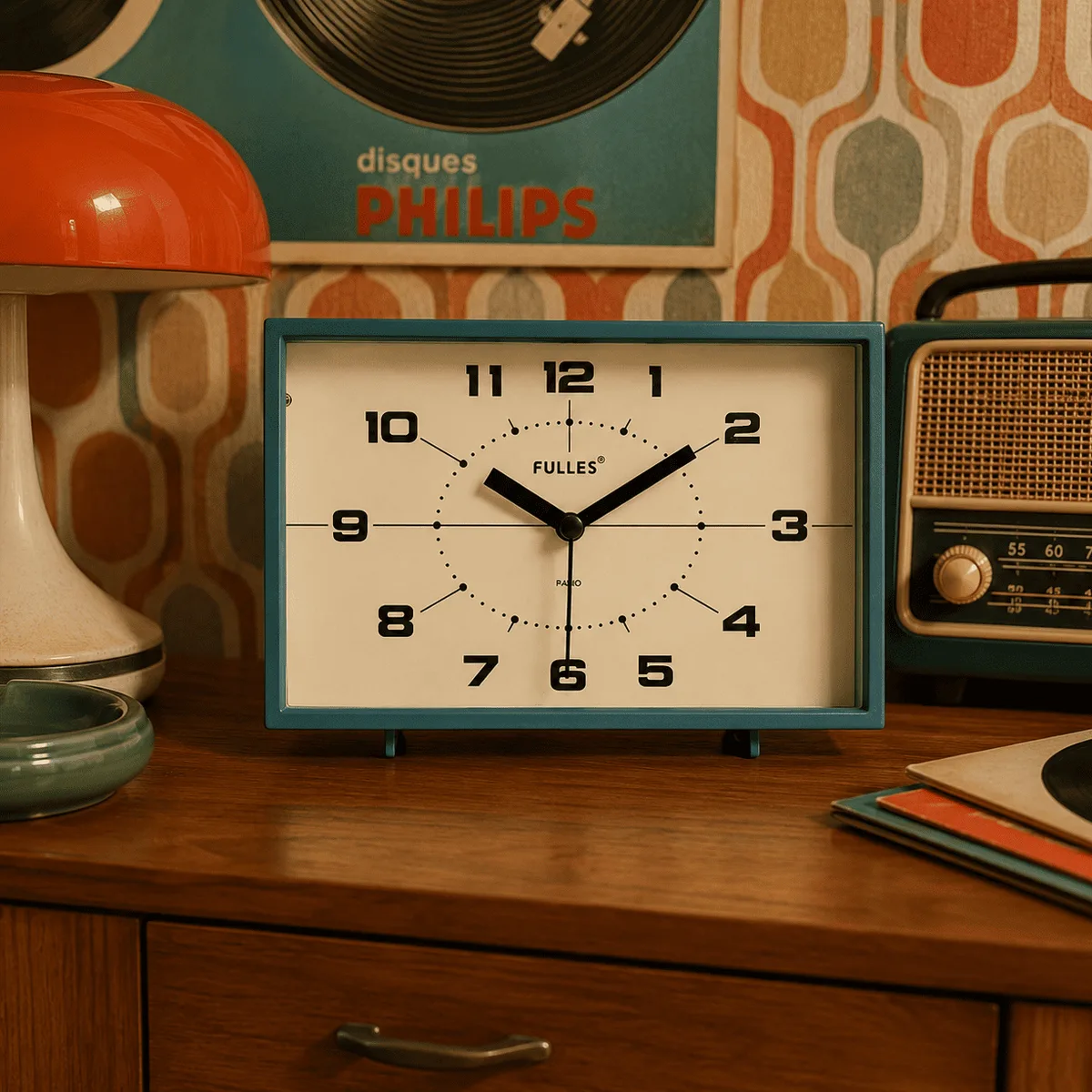 Réveil Analogique Vintage à Grands Chiffres