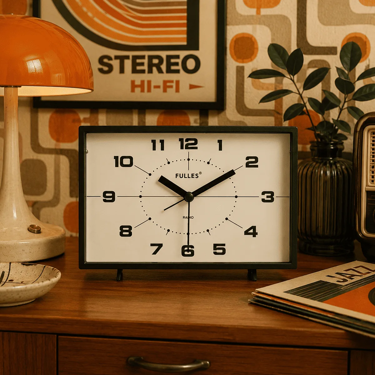 Réveil Analogique Vintage à Grands Chiffres