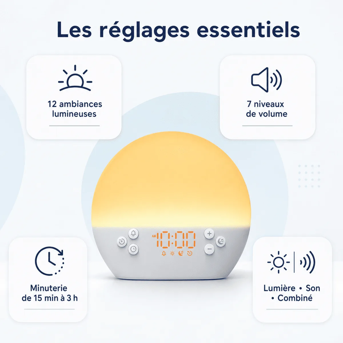 Réveil Simulateur d’Aube 30 Sons