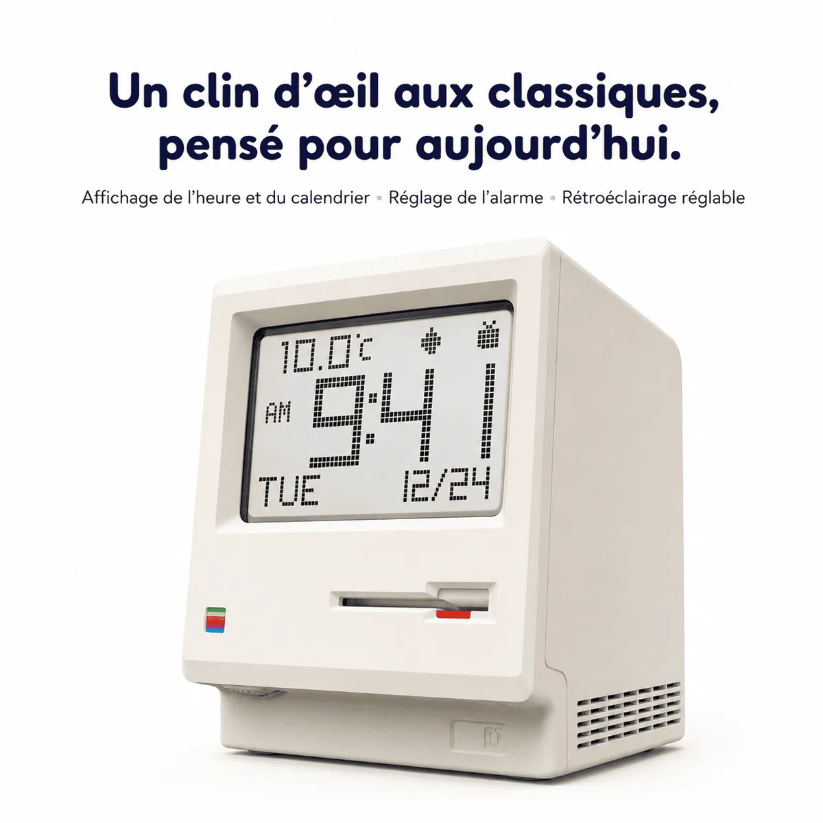 Réveil Ordinateur Rétro pour Ado