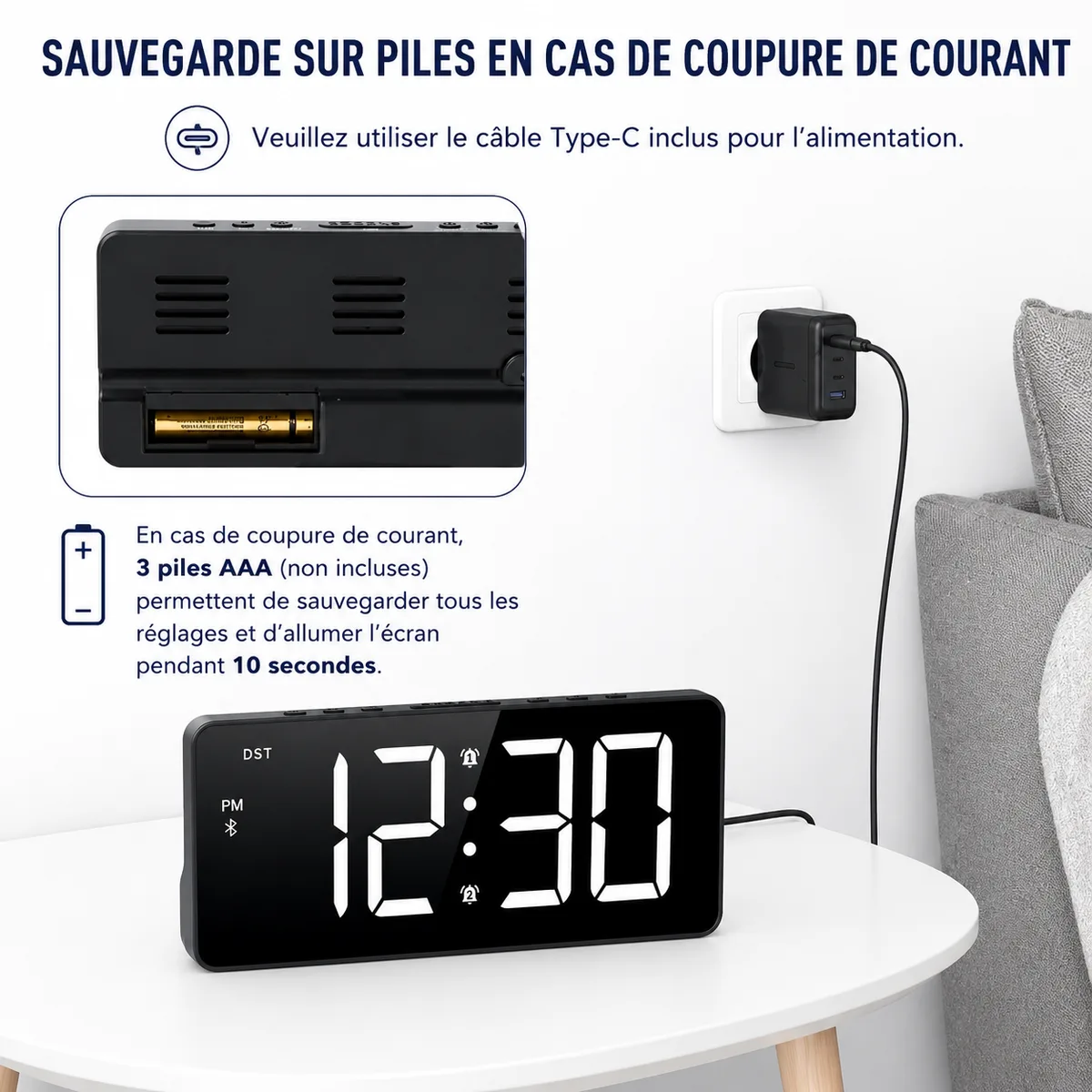 Réveil Connecté Bluetooth Synchronisé