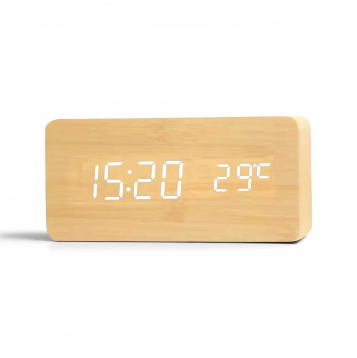 Réveil Bois Design Plat