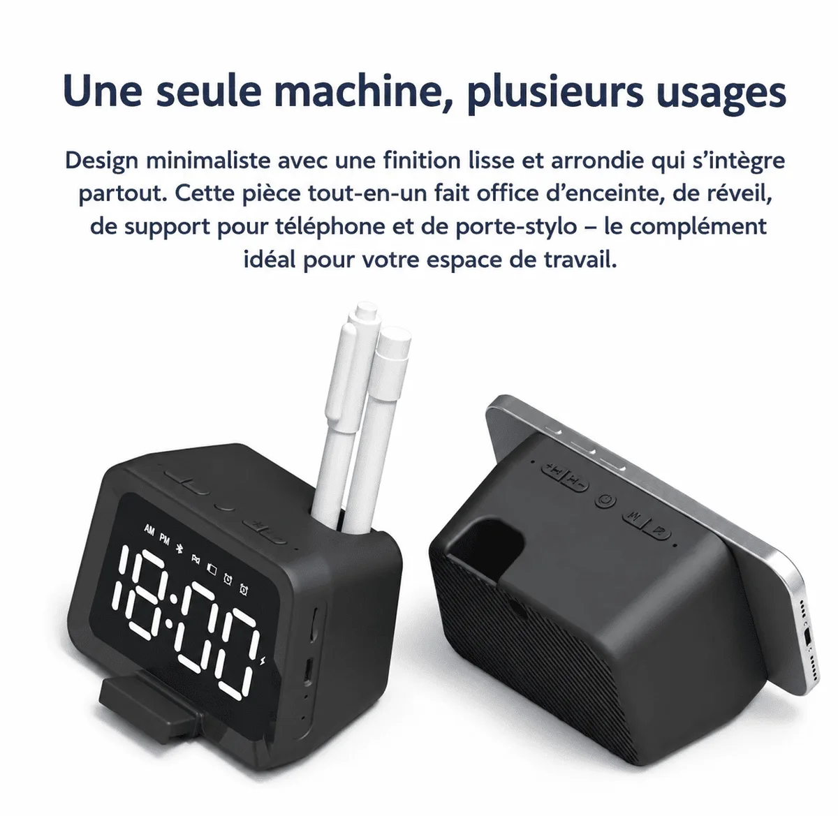 Réveil Enceinte Bluetooth pour Ado