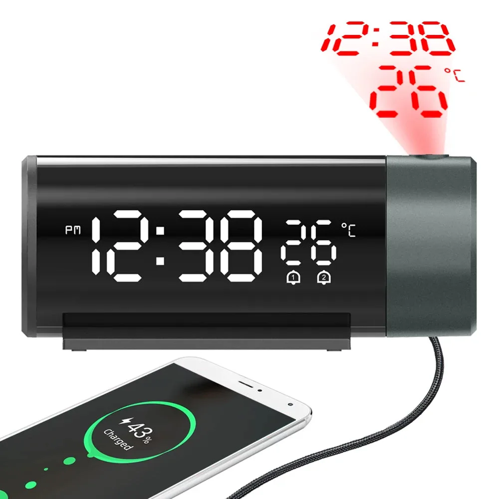 Réveil Projecteur Double Alarme