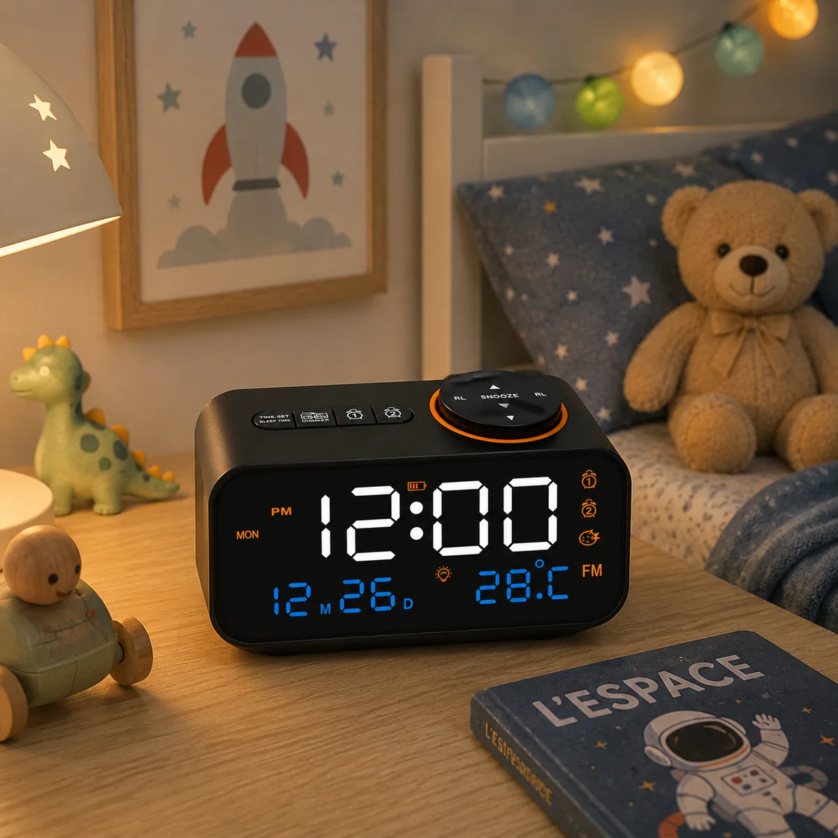 Radio Réveil Enfant Température et Humidité
