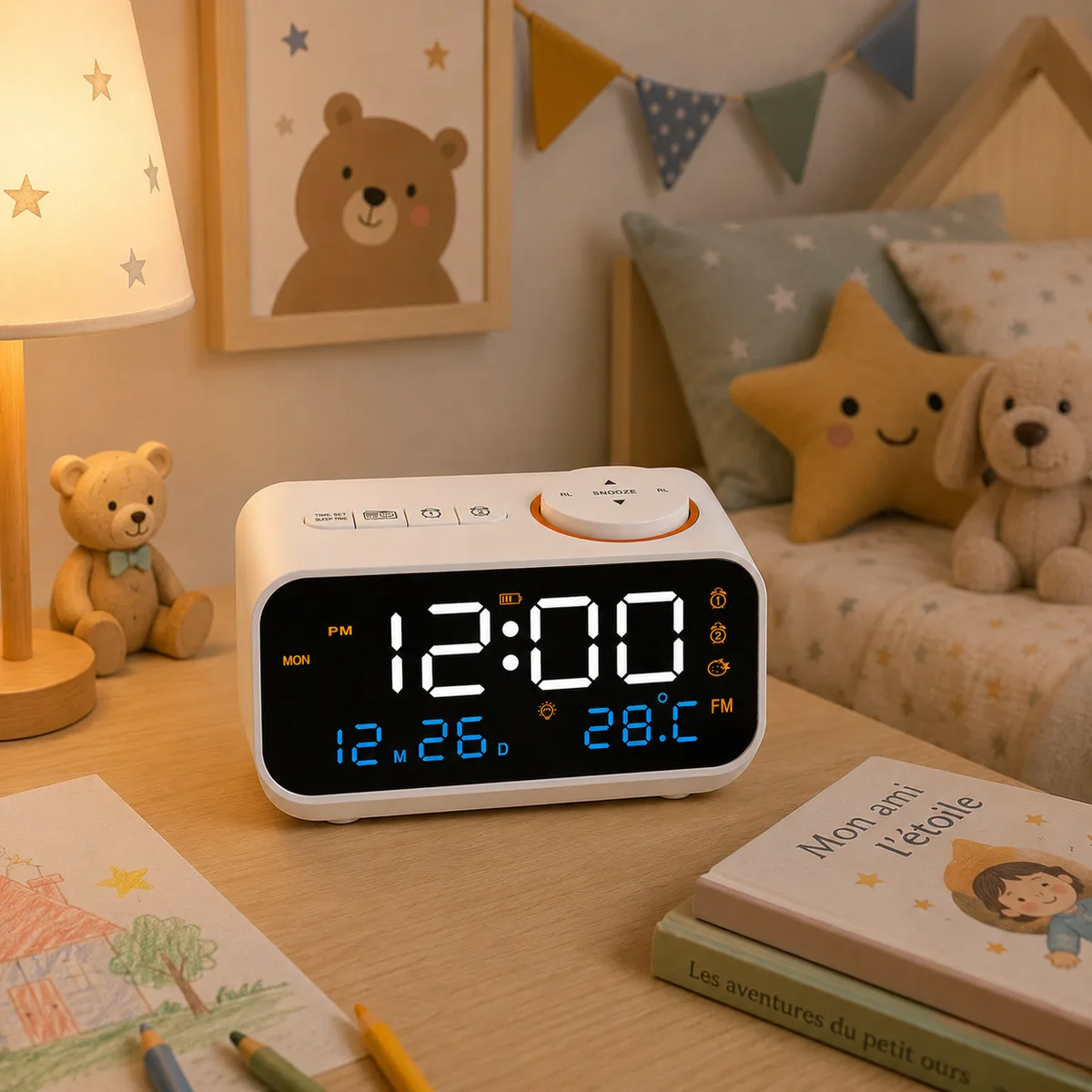 Radio Réveil Enfant Température et Humidité