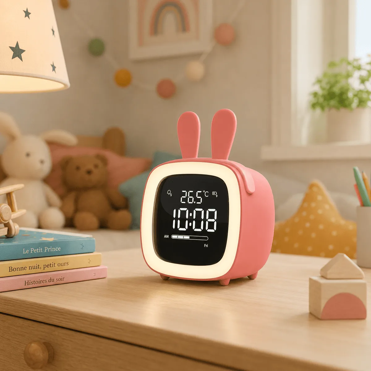 Réveil Lapin avec Thermomètre