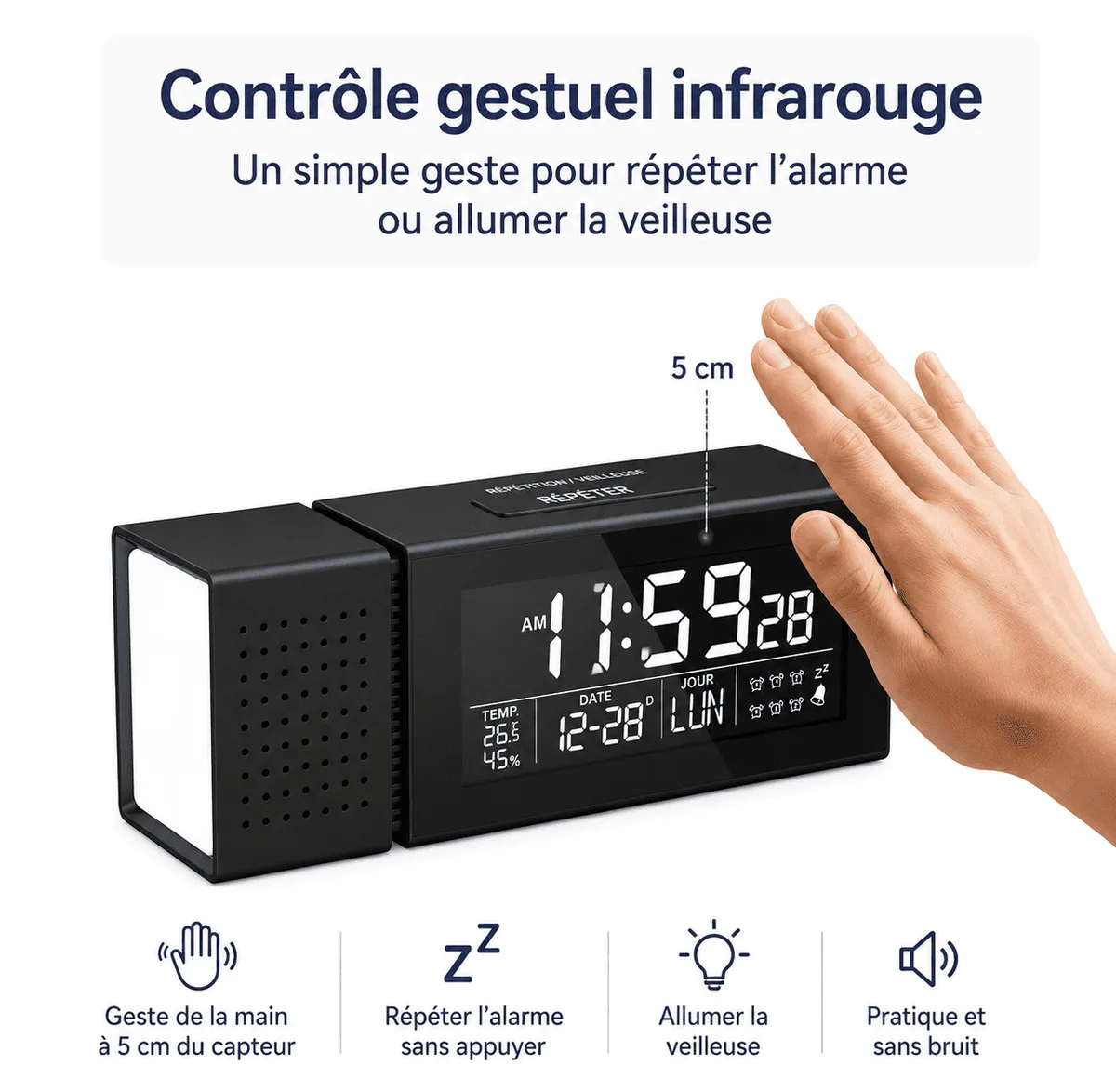Radio Réveil Enfant 6 Alarmes