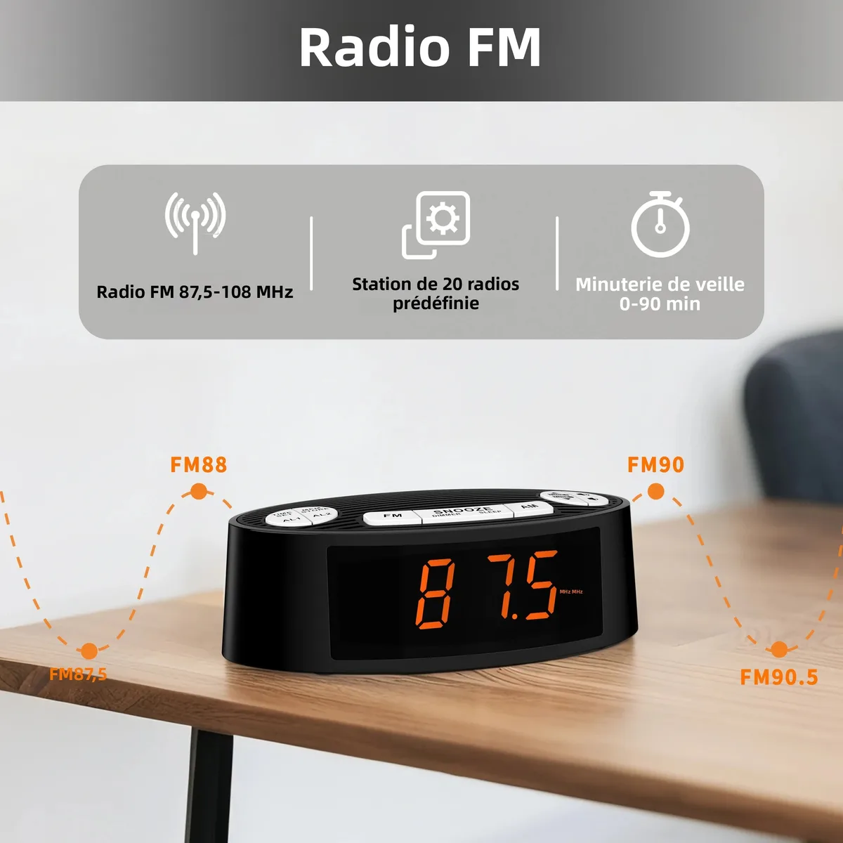 Radio Réveil Enfant AM/FM