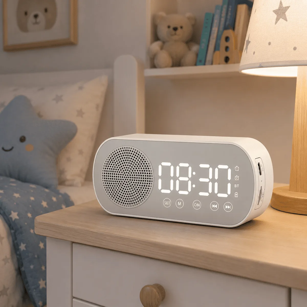 Enceinte Réveil Bluetooth pour Enfant