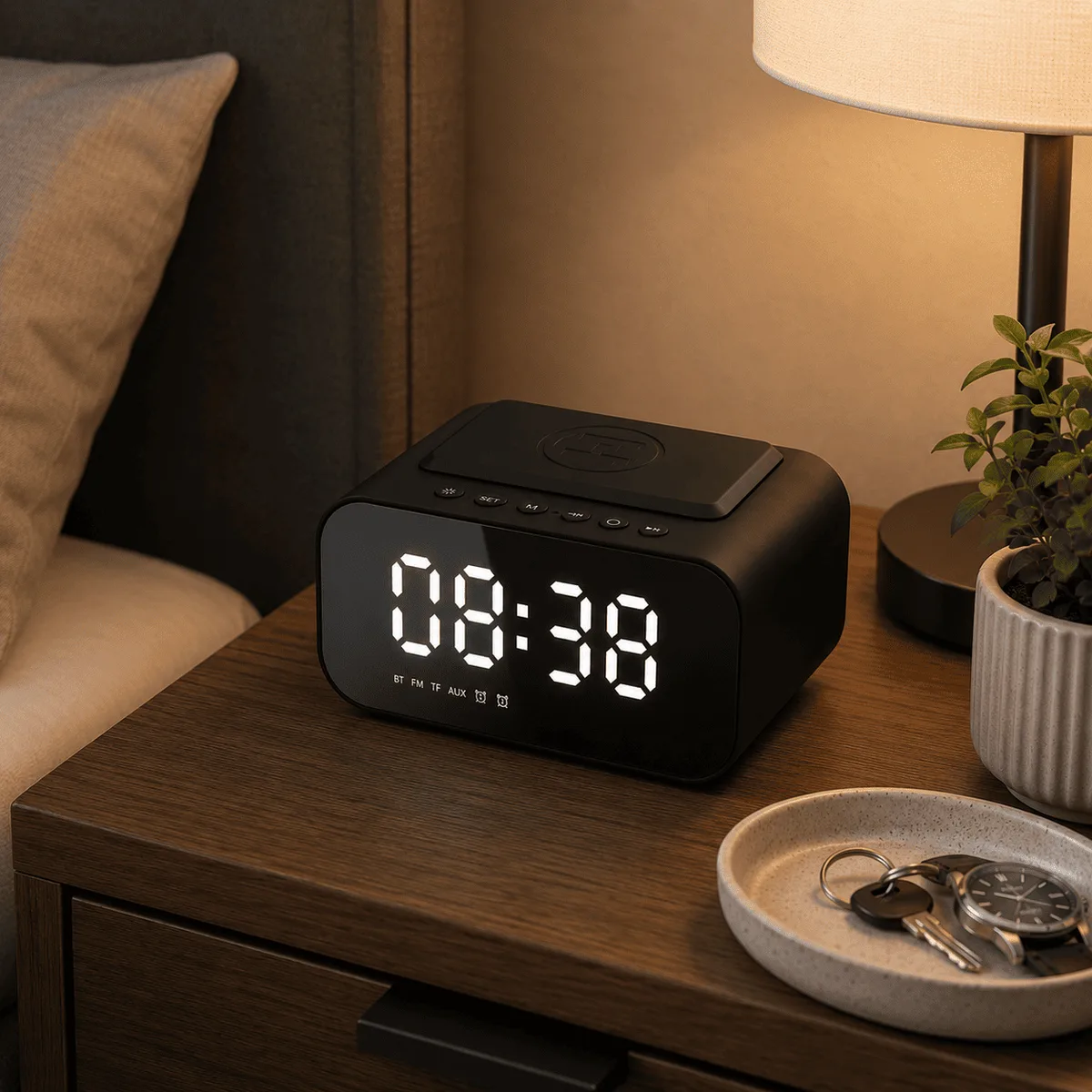 Radio Réveil Bluetooth Mains Libres
