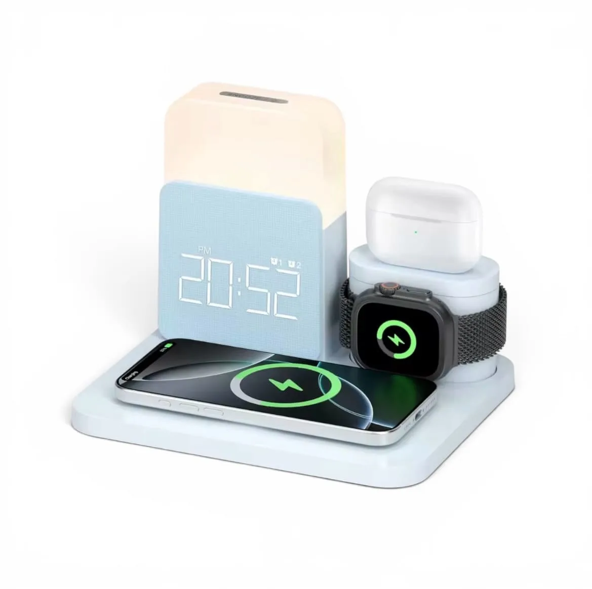 Réveil Connecté Station de Charge 3-en-1