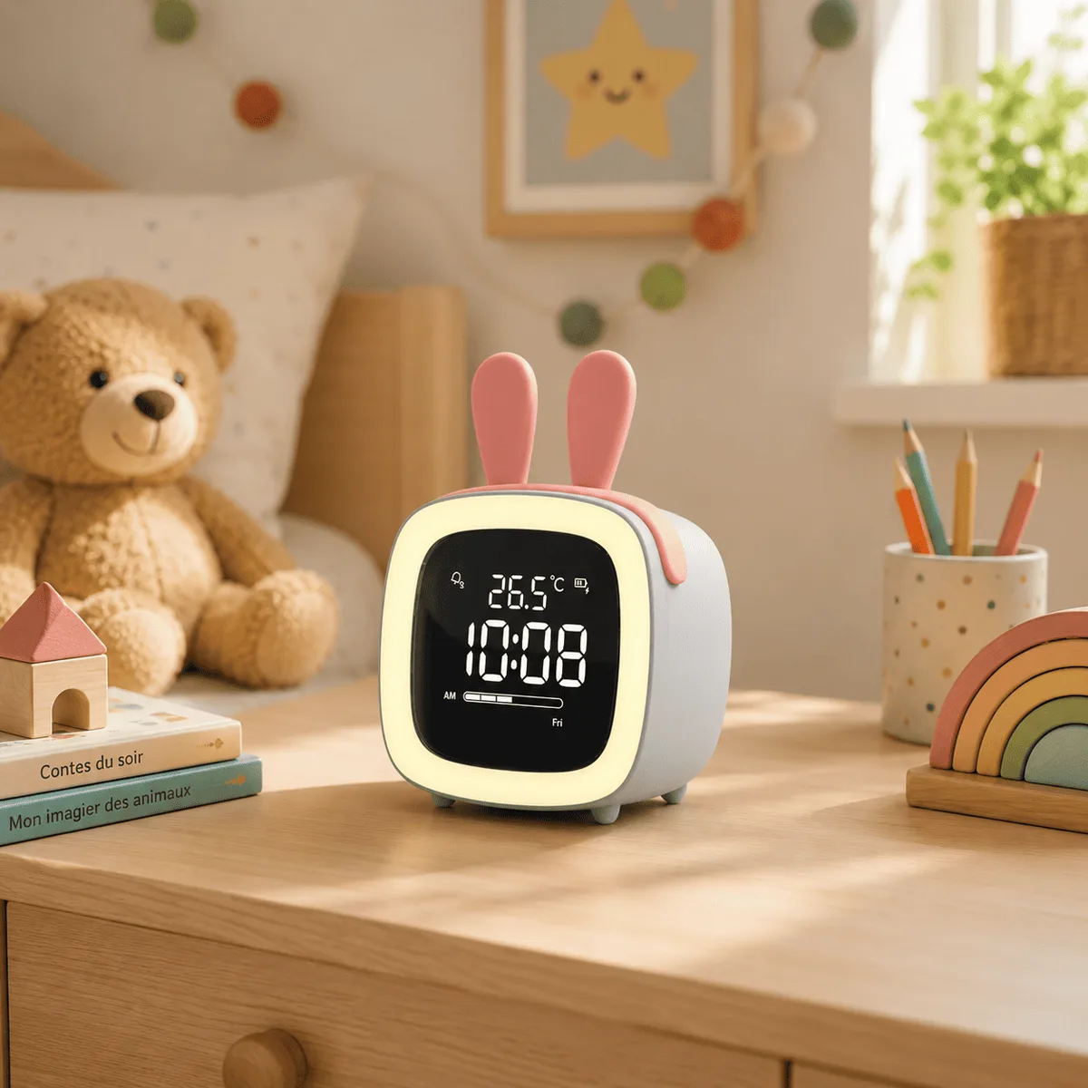 Réveil Lapin avec Thermomètre