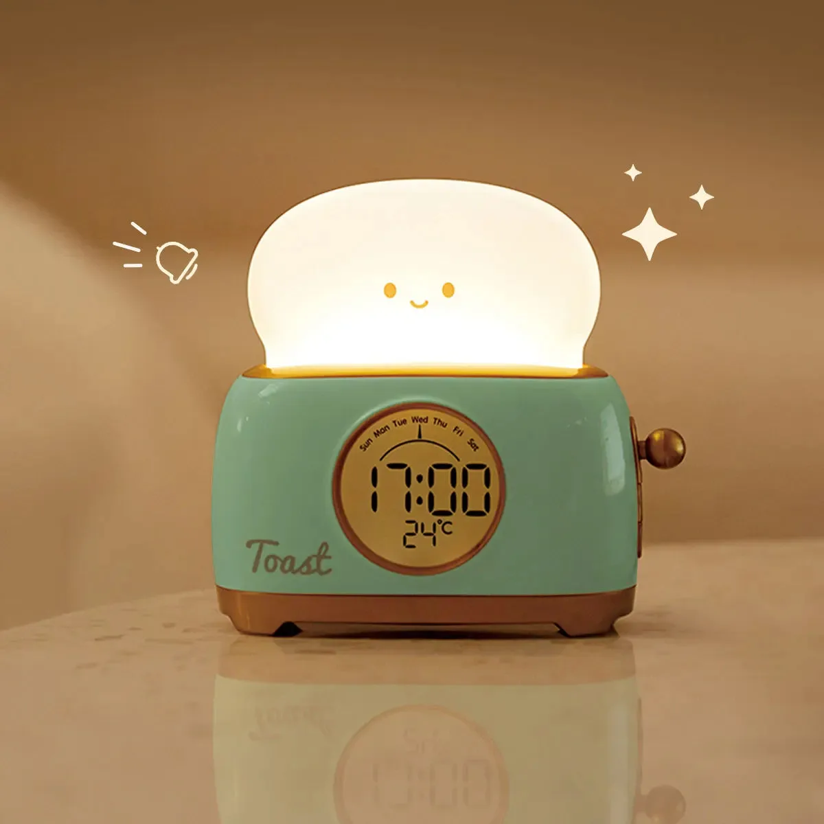 Réveil Veilleuse Toaster Rechargeable