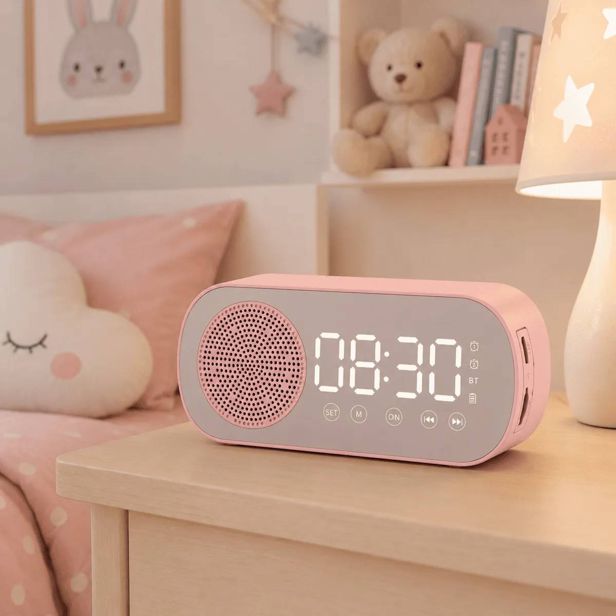 Enceinte Réveil Bluetooth pour Enfant