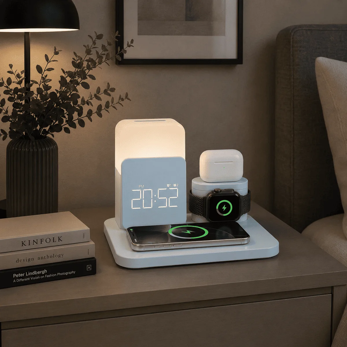 Réveil Connecté Station de Charge 3-en-1