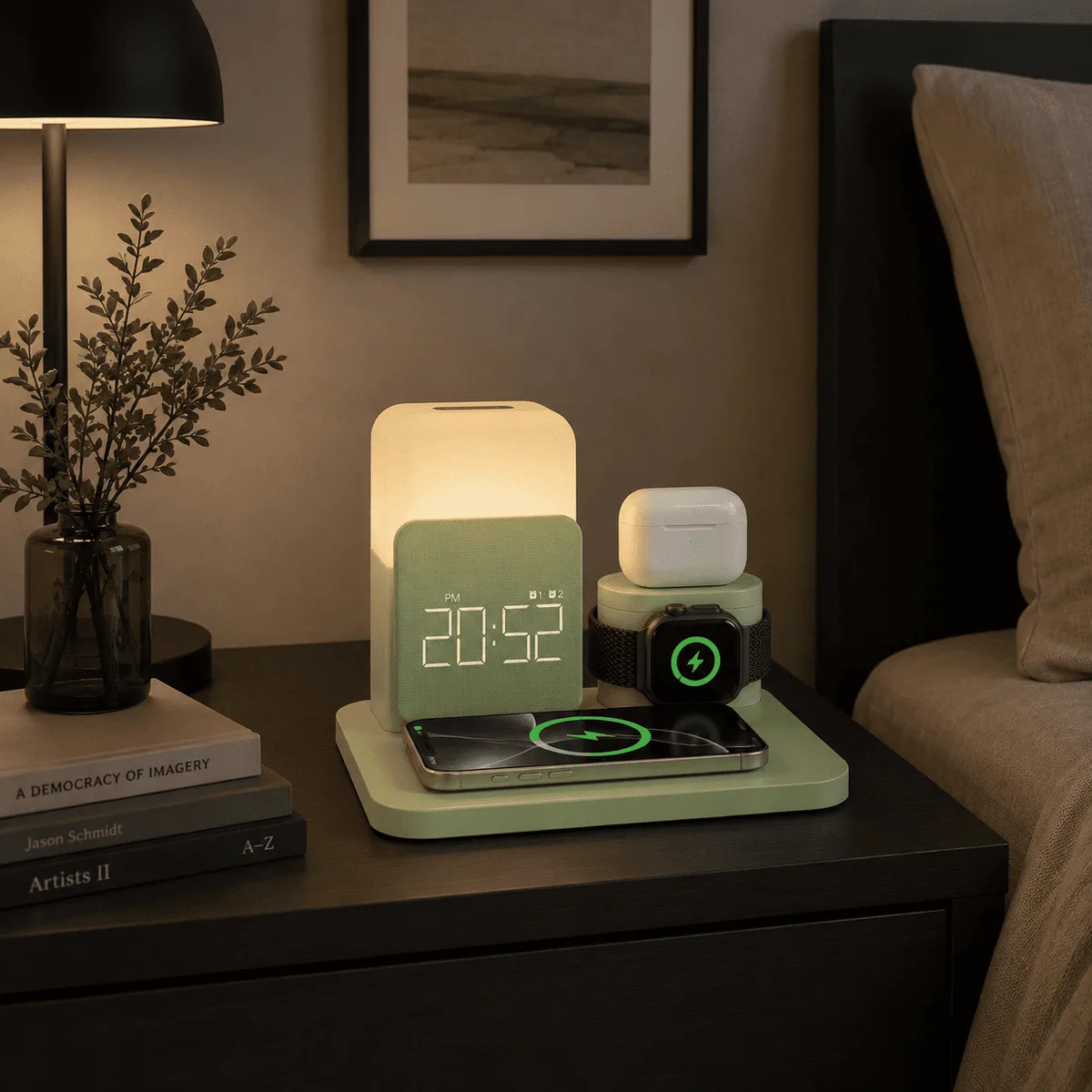 Réveil Connecté Station de Charge 3-en-1