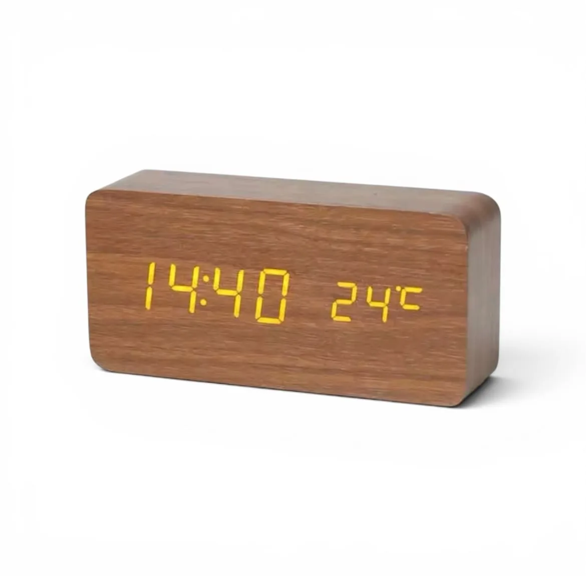Réveil Bois Design Plat